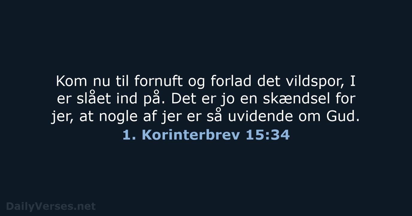 1 Korinterbrev 15 34 Bibelvers DailyVerses Net