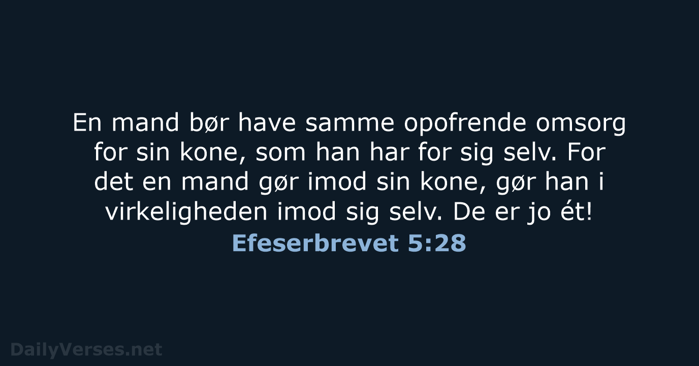 Efeserbrevet 5:28 - BDAN