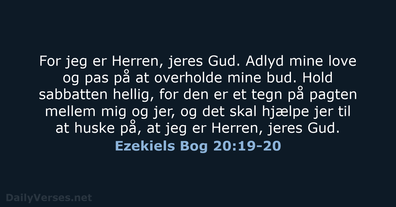 Februar Dagens Bibelvers Ezekiels Bog