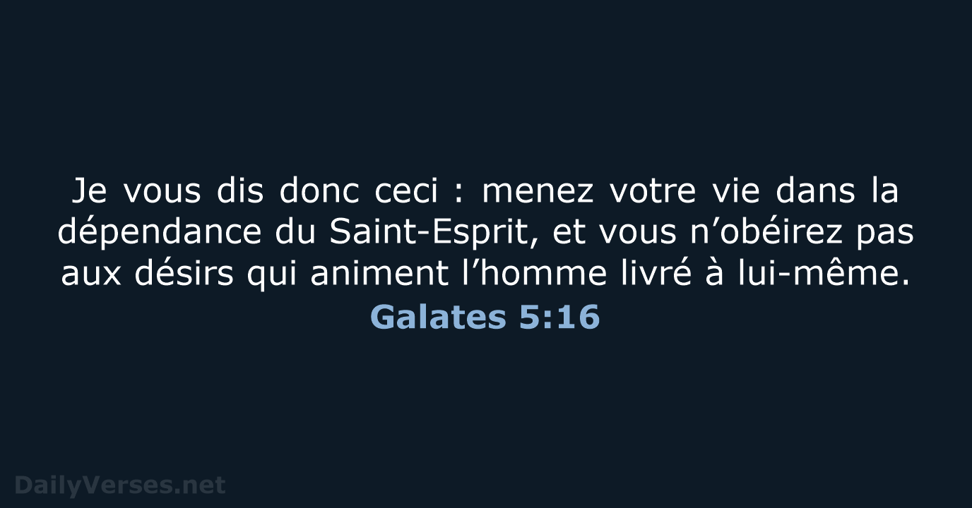 Galates 5:16 - BDS