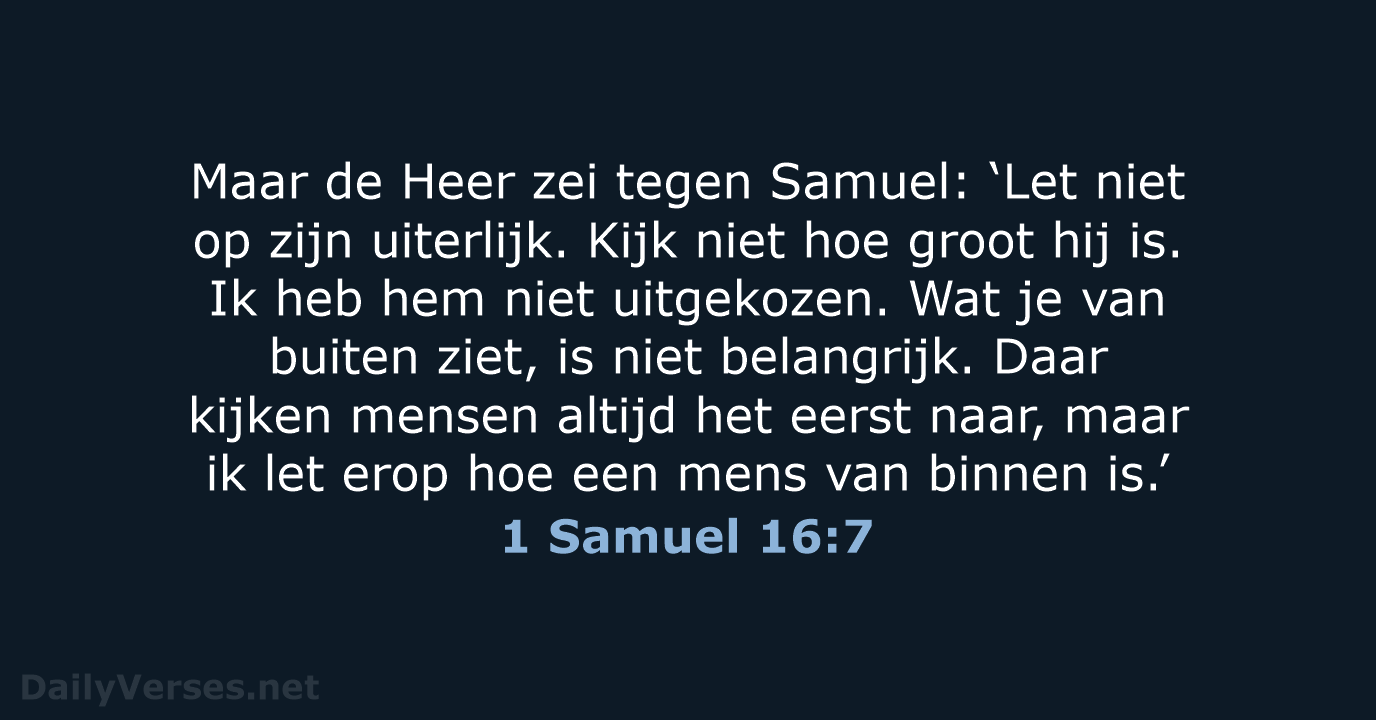 1 Samuel 16:7 - BGT