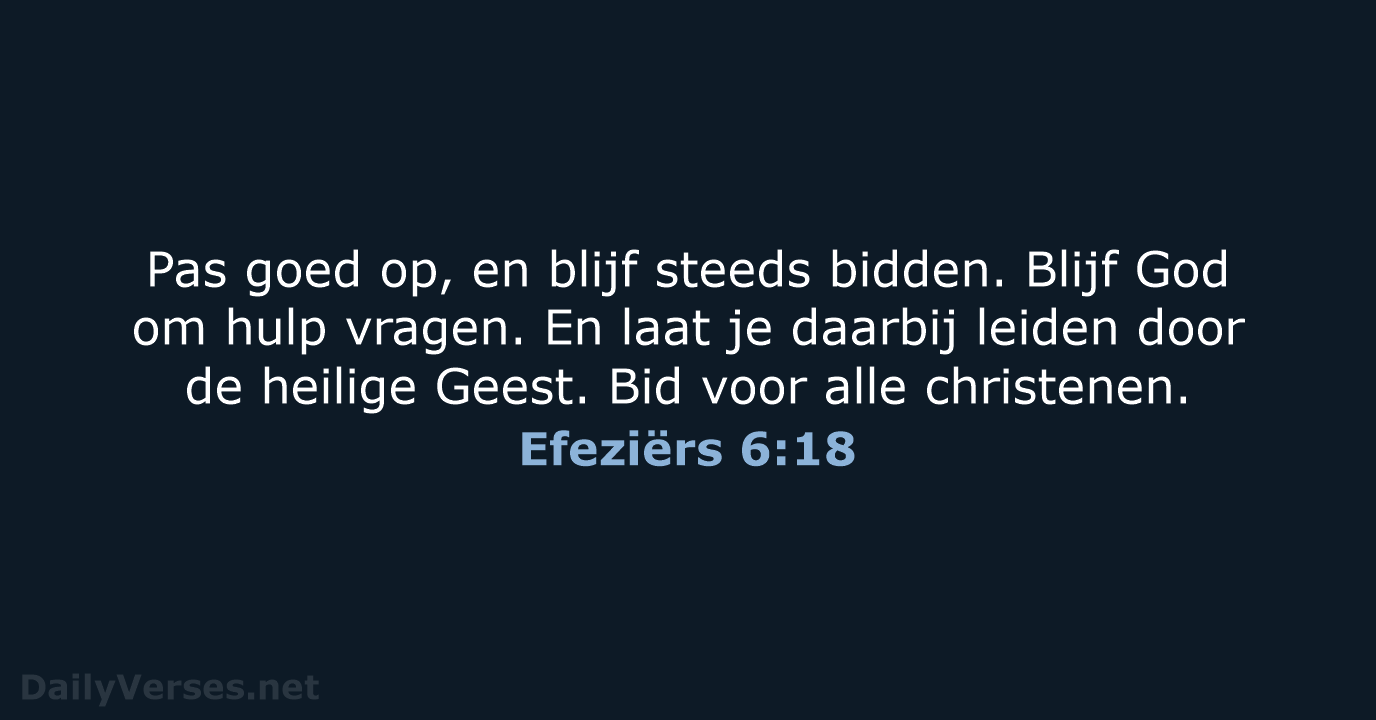 Efeziërs 6:18 - BGT