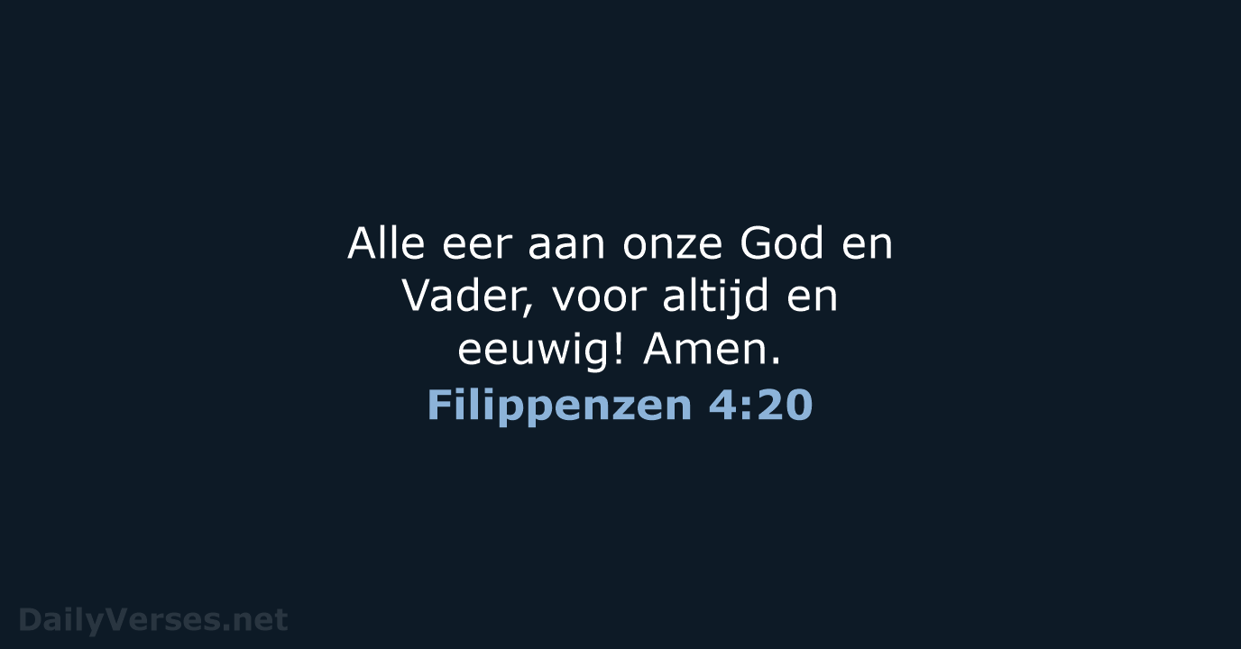 Filippenzen 4:20 - BGT