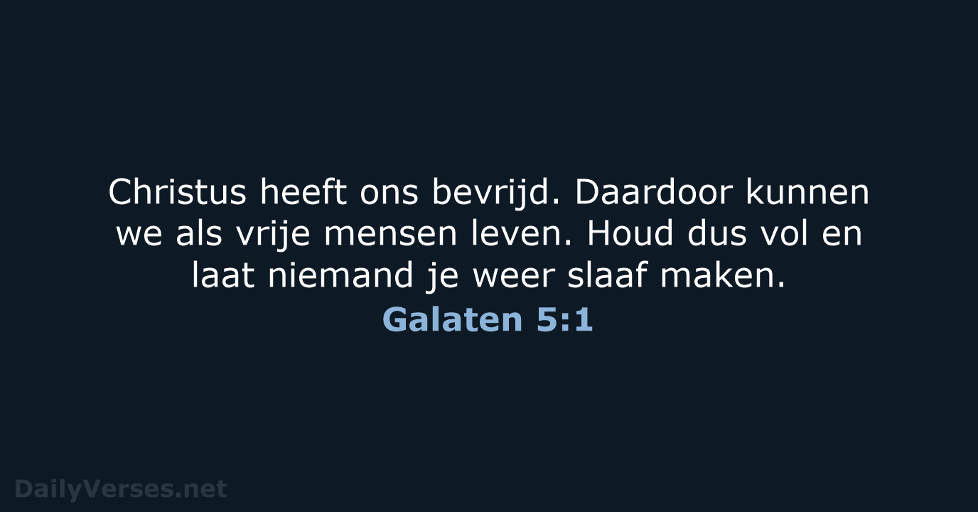 Galaten 5:1 - BGT