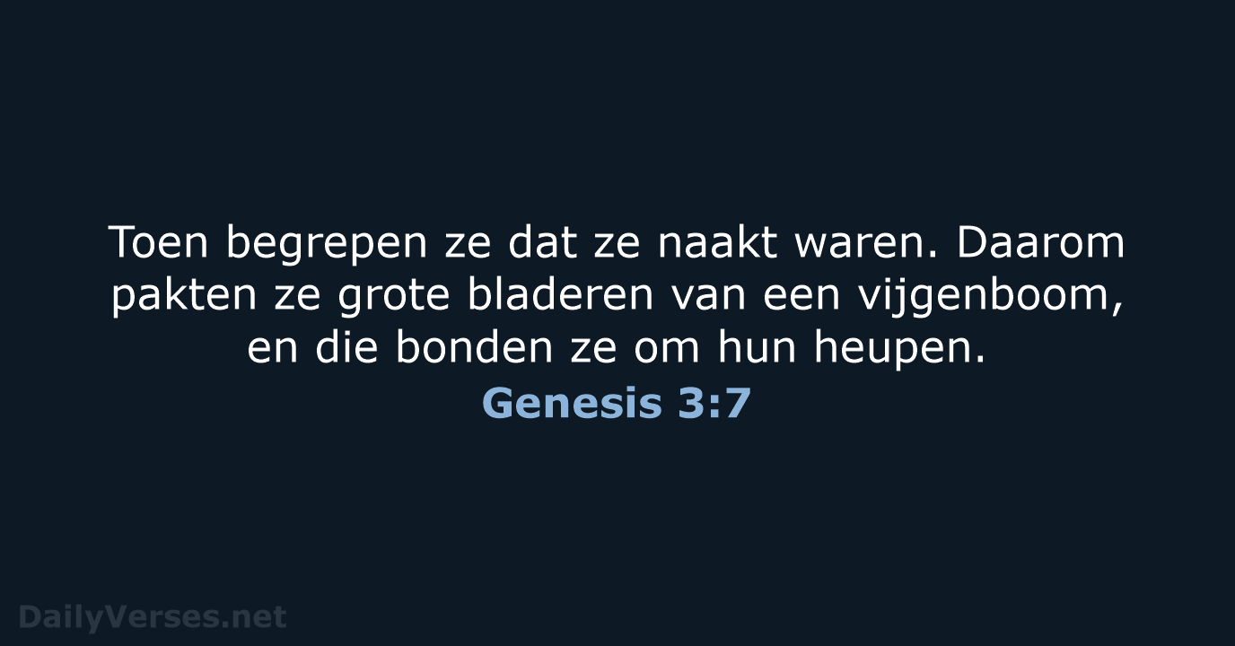 Genesis 3:7 - BGT