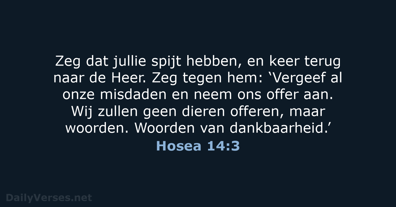 Hosea 14:3 - BGT