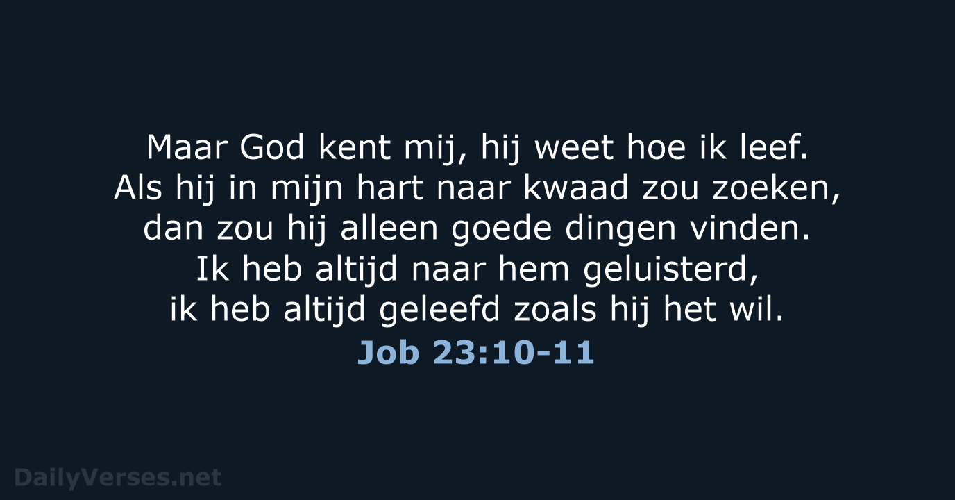 Job 23:10-11 - BGT