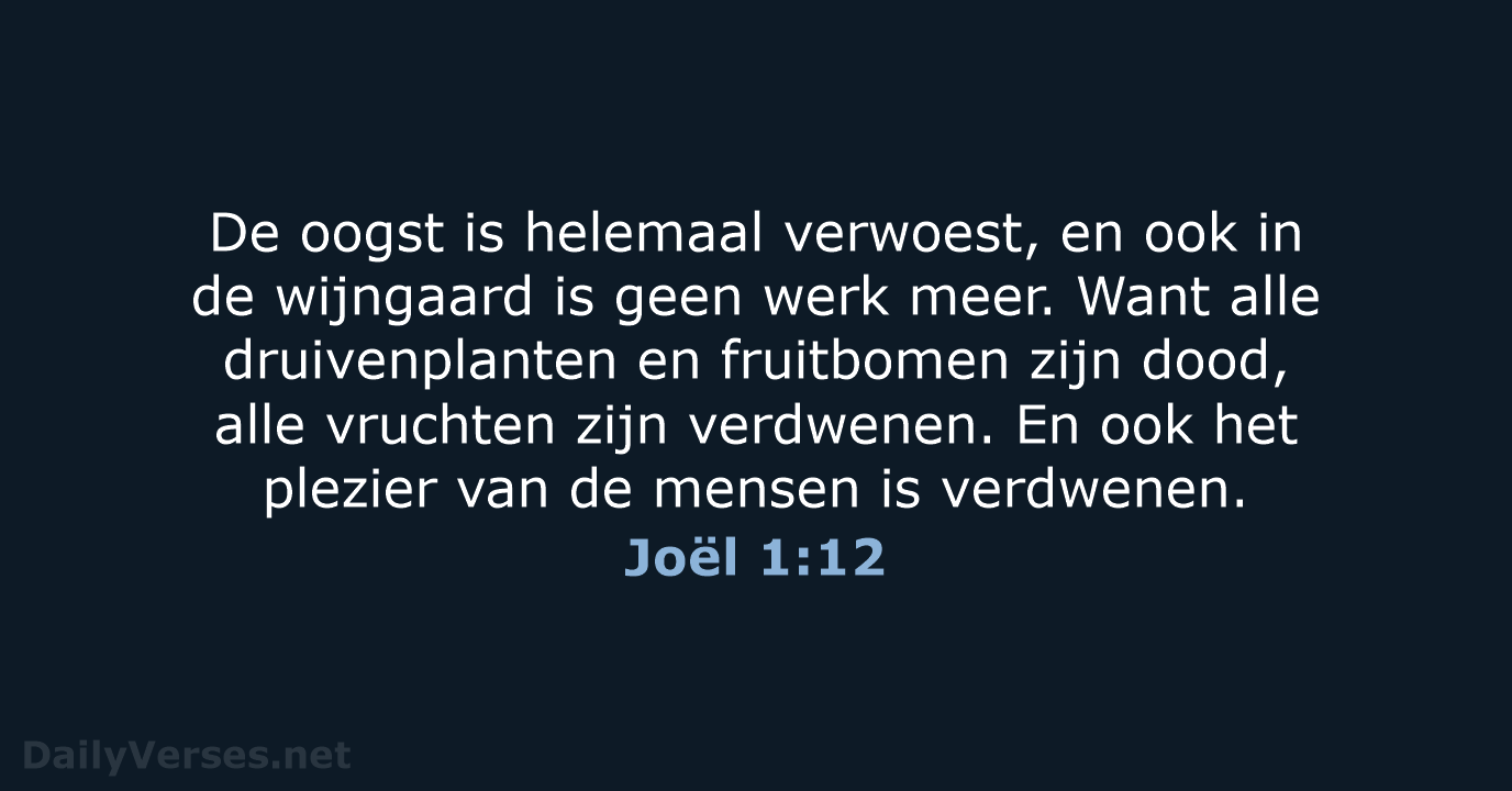 Joël 1:12 - BGT
