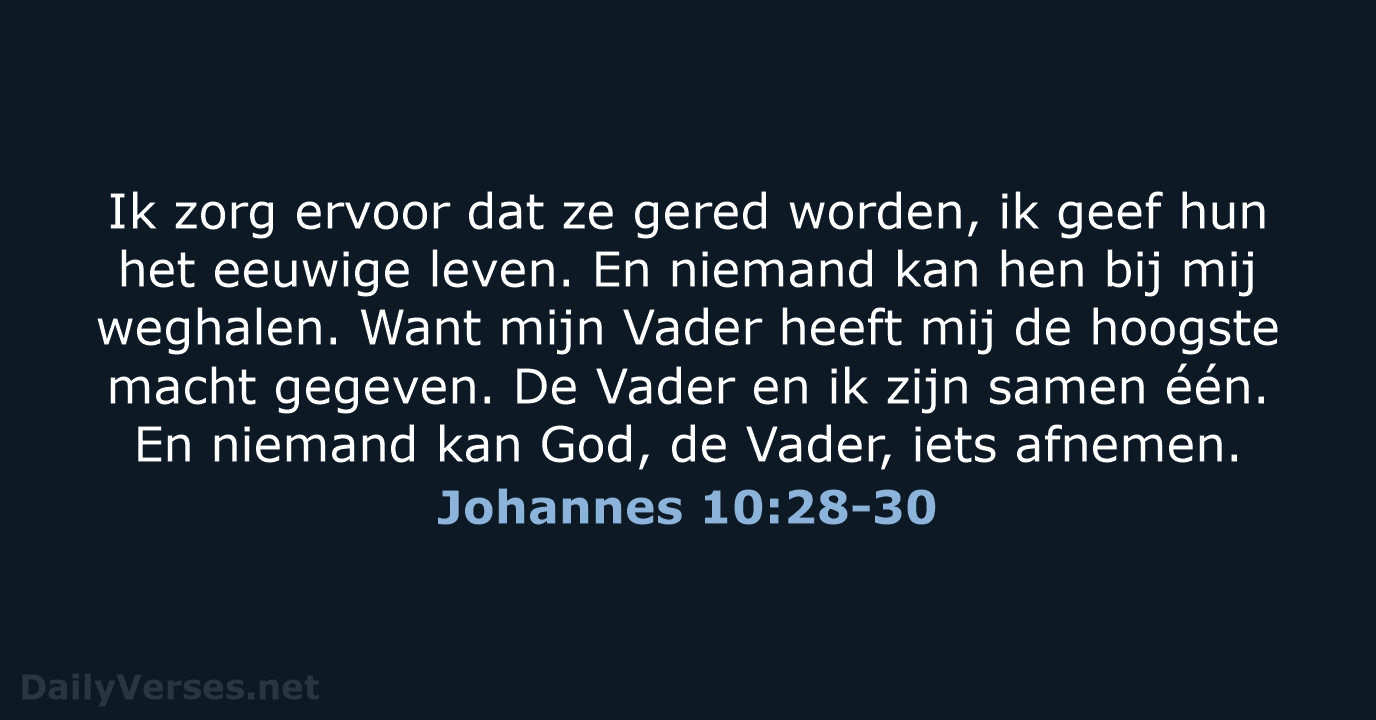 Johannes 10:28-30 - BGT