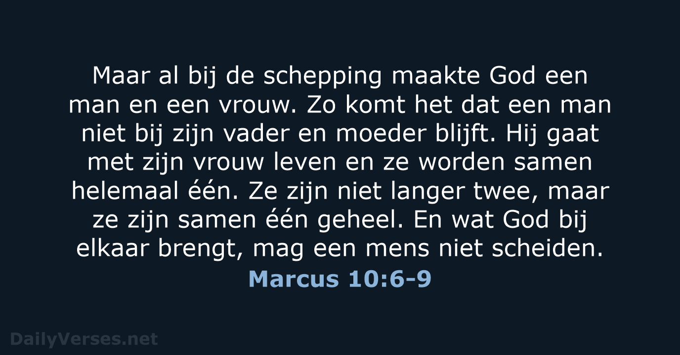 Marcus 10:6-9 - BGT