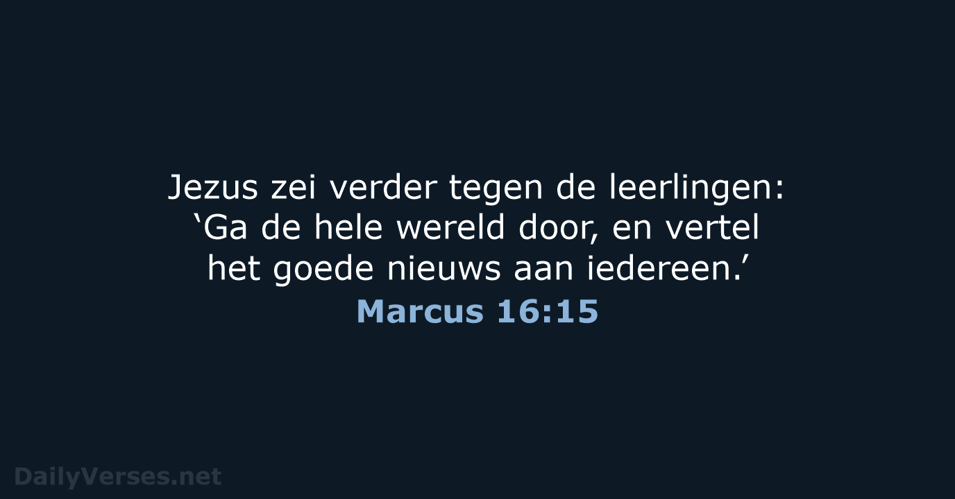 Marcus 16:15 - BGT