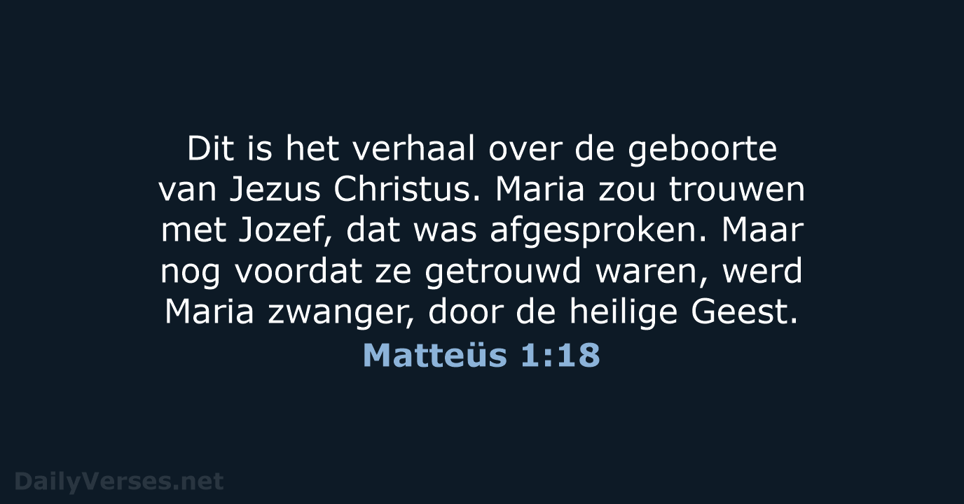 Matteüs 1:18 - BGT