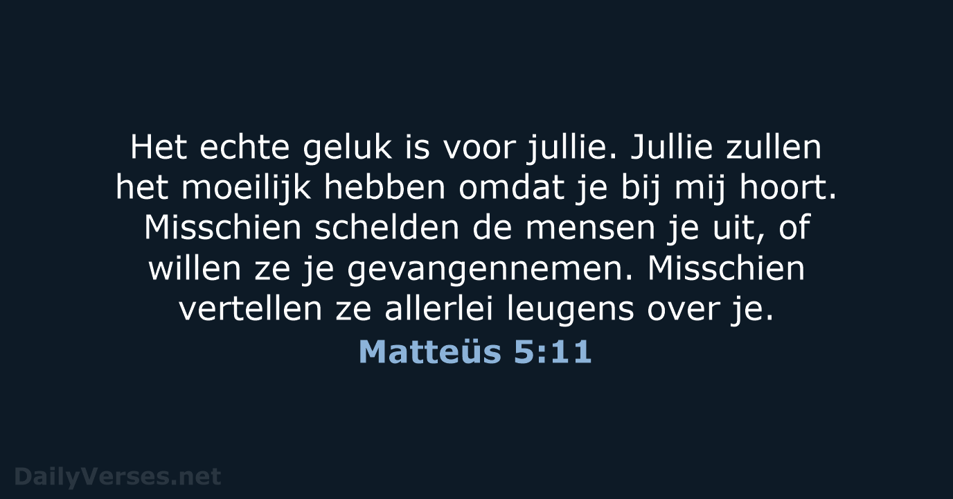 Matteüs 5:11 - BGT
