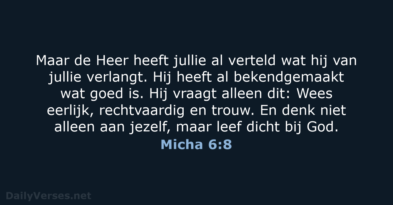 Micha 6:8 - BGT