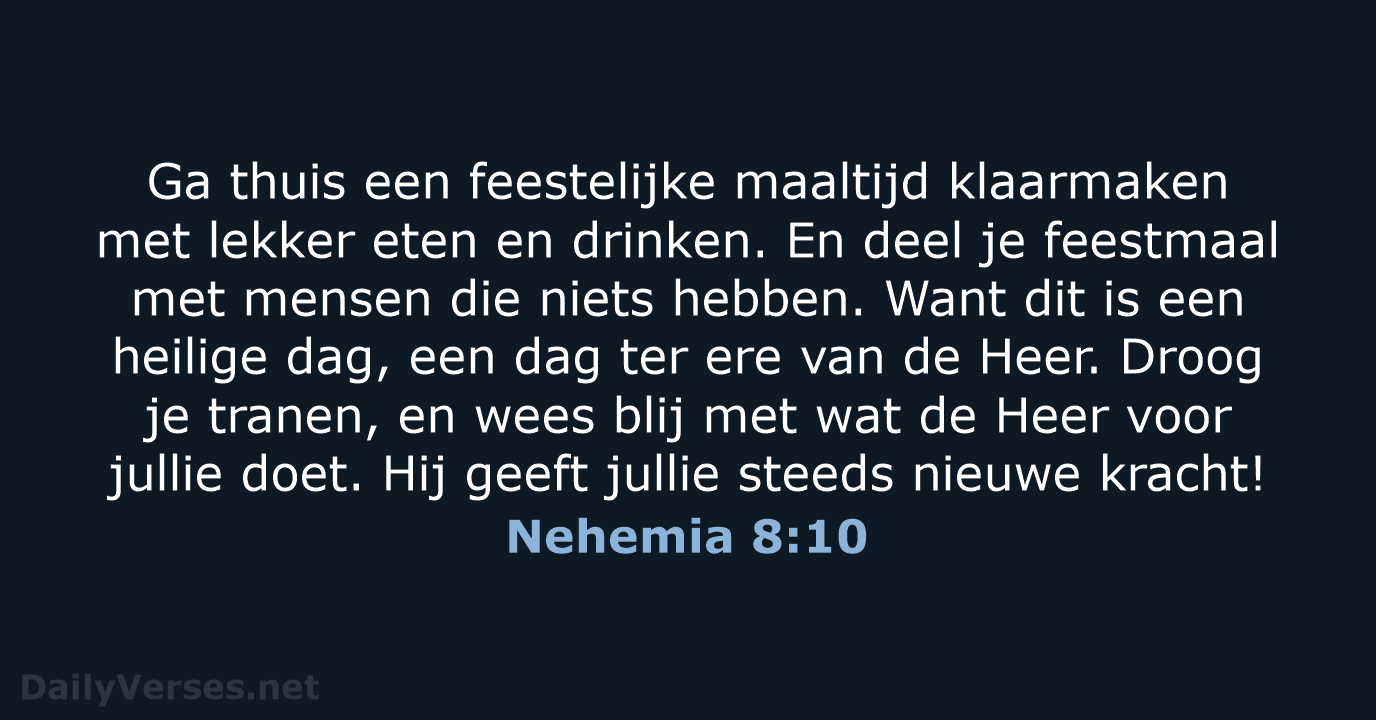 Nehemia 8:10 - BGT