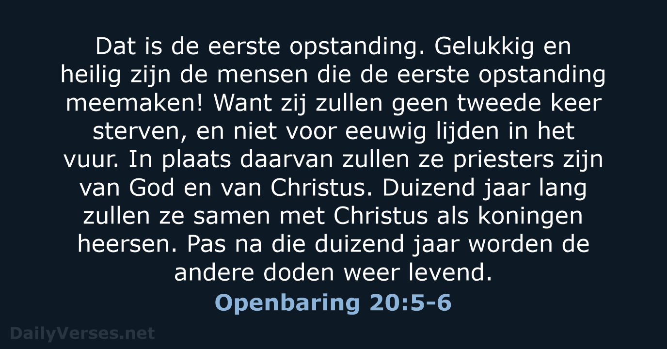 Openbaring 20:5-6 - BGT