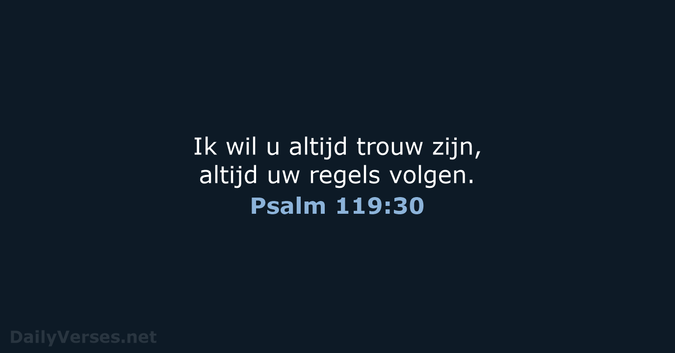 Psalm 119:30 - BGT