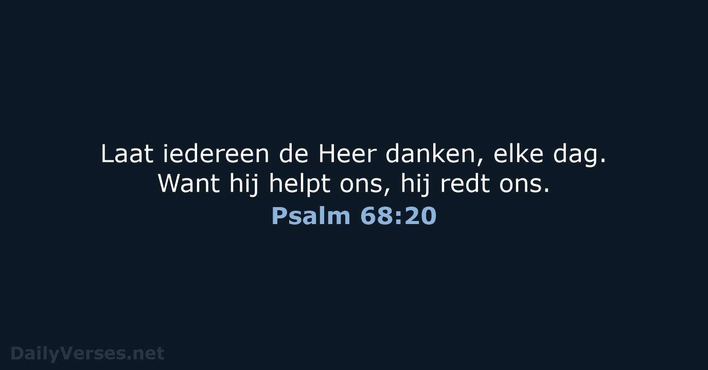 Psalm 68:20 - BGT