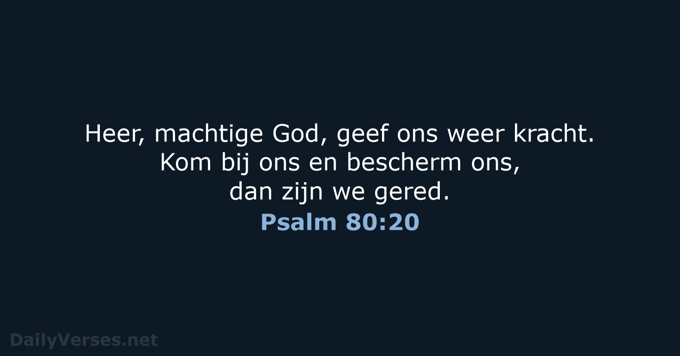 Psalm 80:20 - BGT