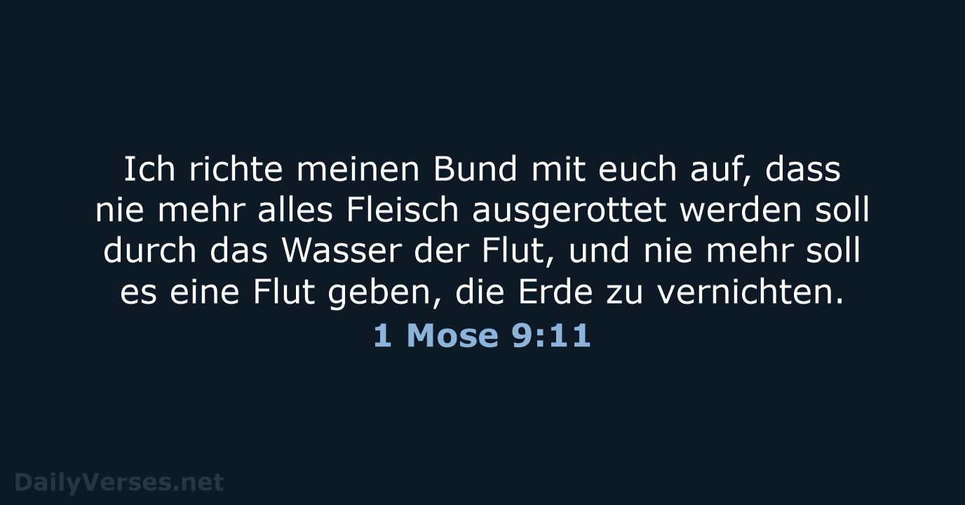 1 Mose 9:11 - ELB