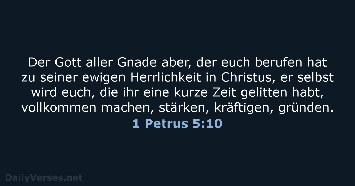 1 Petrus 5:10 - ELB