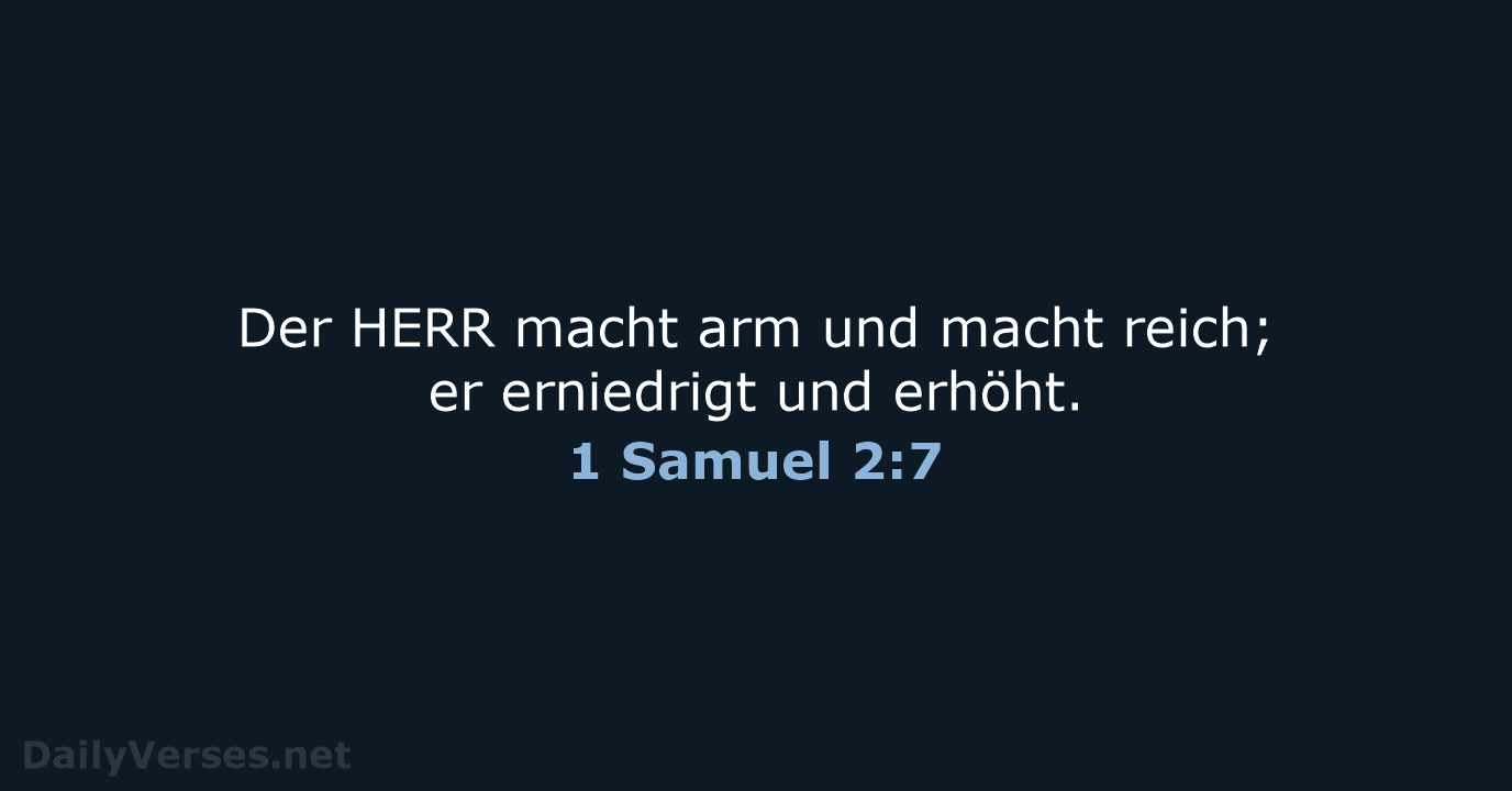 1 Samuel 2:7 - ELB