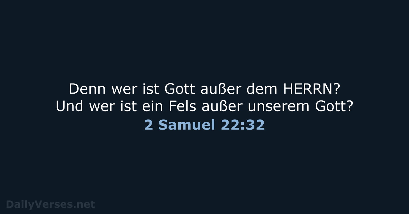 2 Samuel 22:32 - ELB