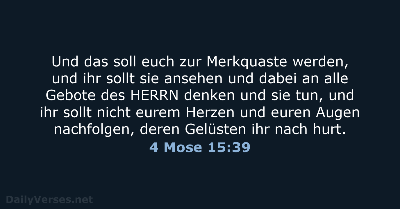 4 Mose 15:39 - ELB
