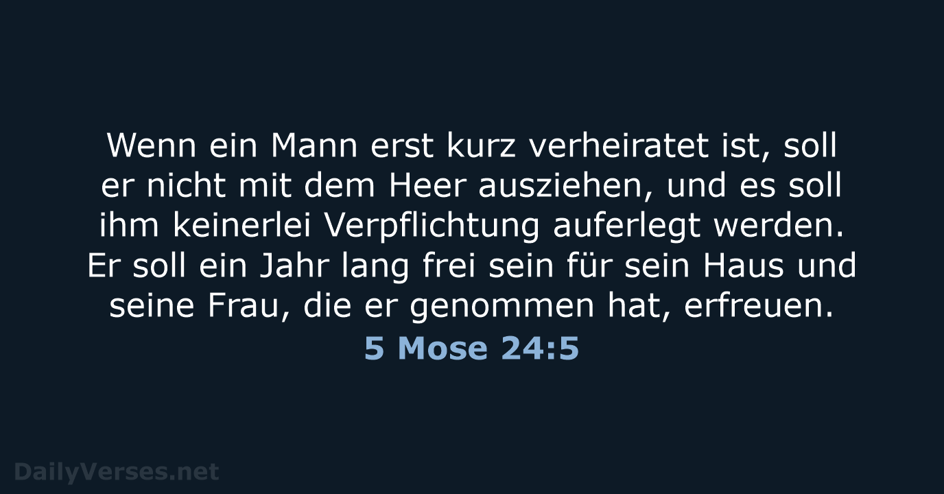 5 Mose 24:5 - ELB