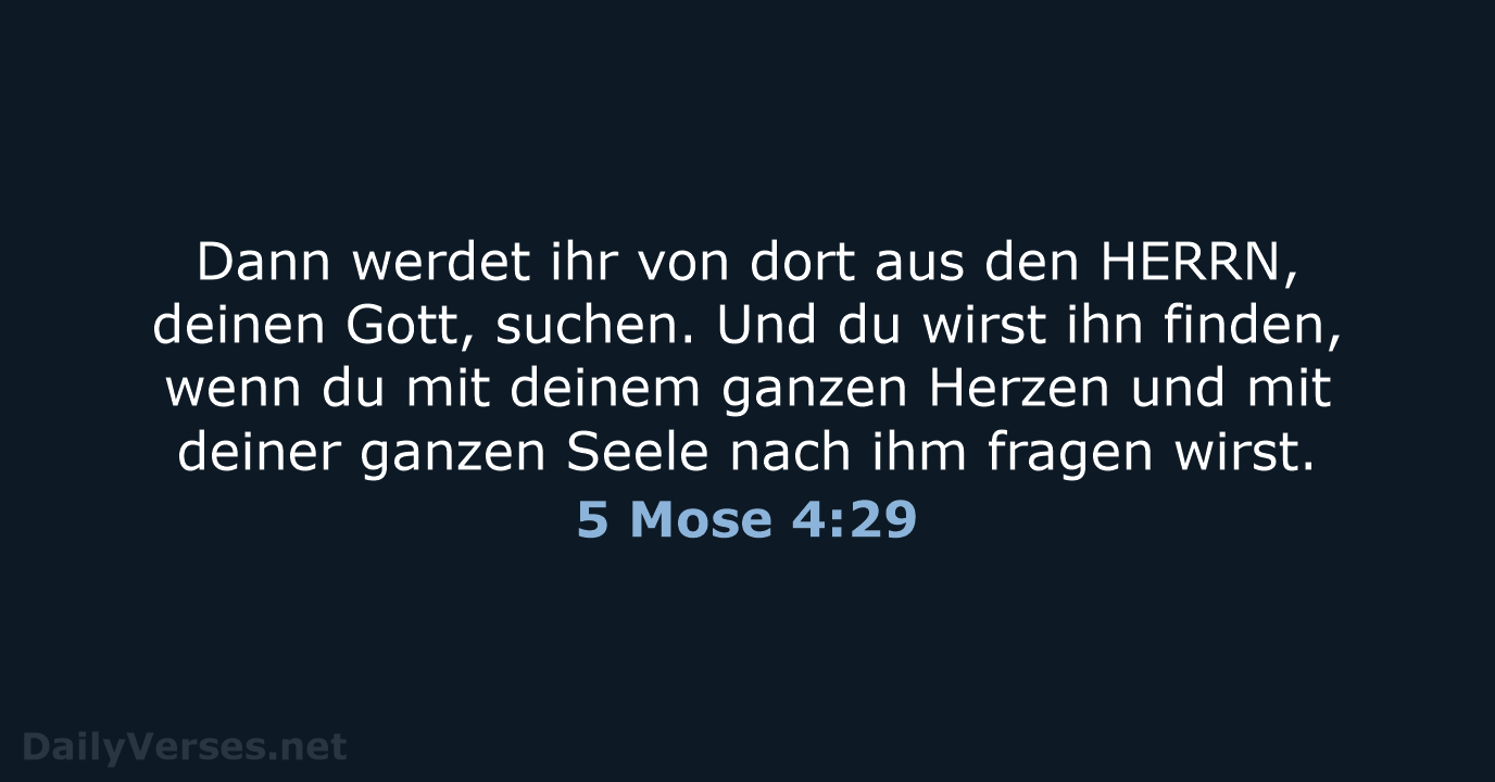 5 Mose 4:29 - ELB
