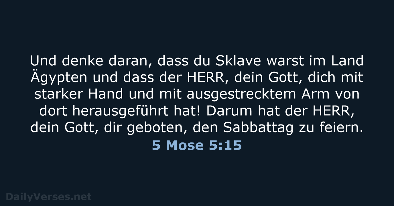 5 Mose 5:15 - ELB