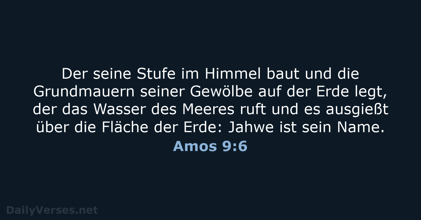 Amos 9:6 - ELB