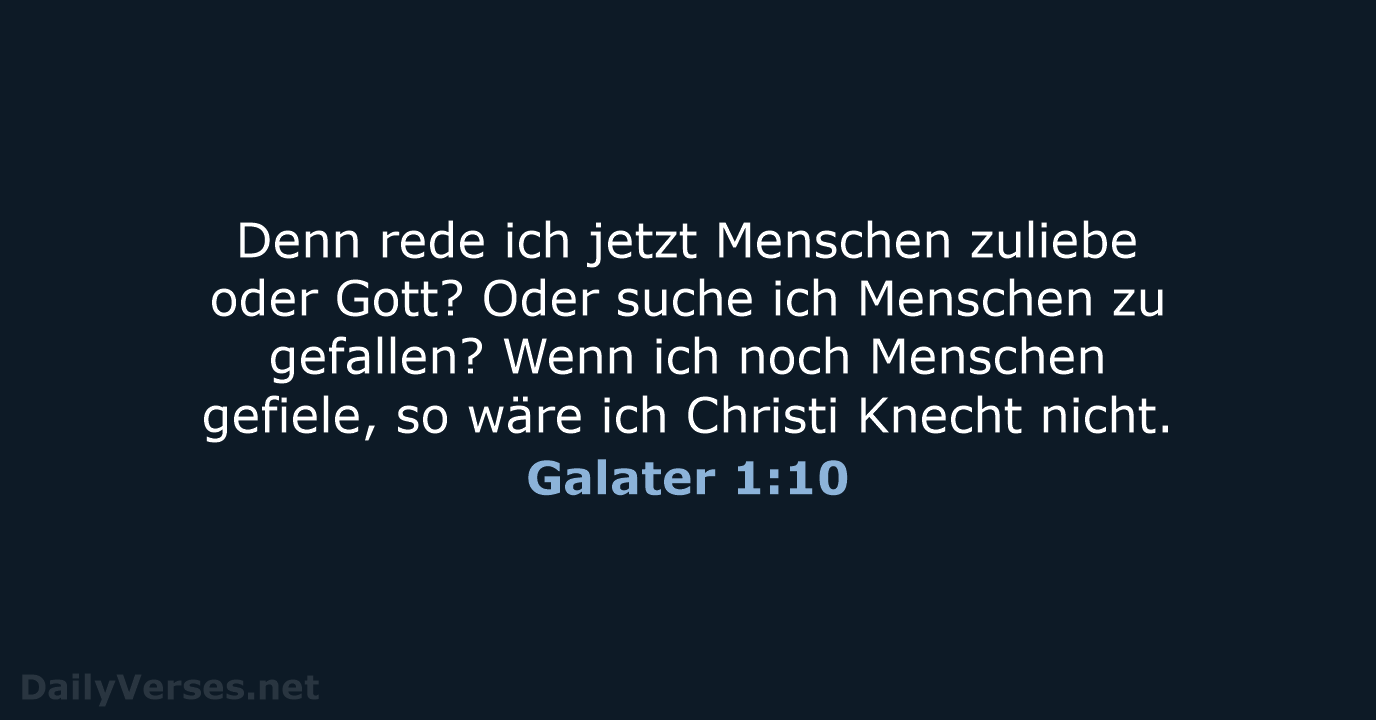 Galater 1:10 - ELB