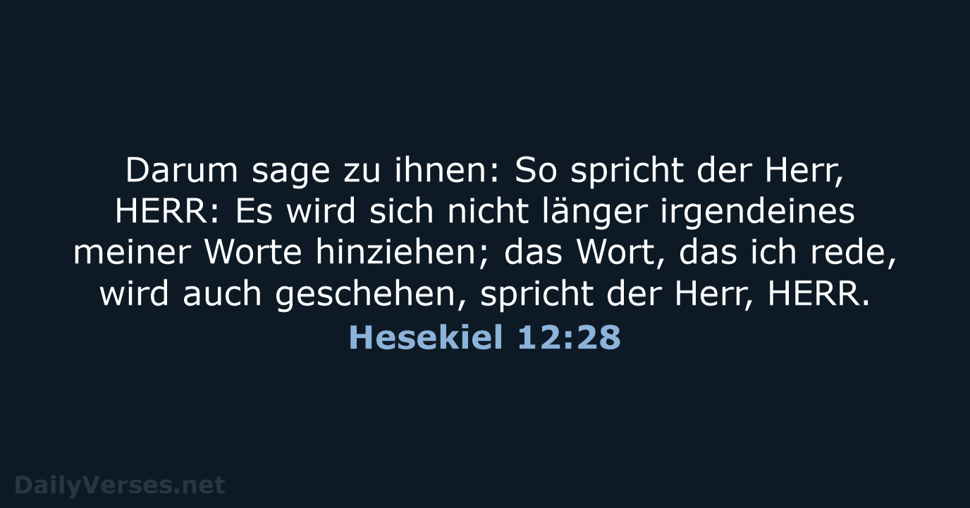 Hesekiel 12:28 - ELB