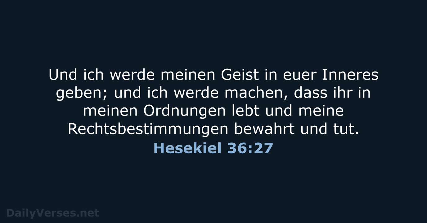 Hesekiel 36:27 - ELB