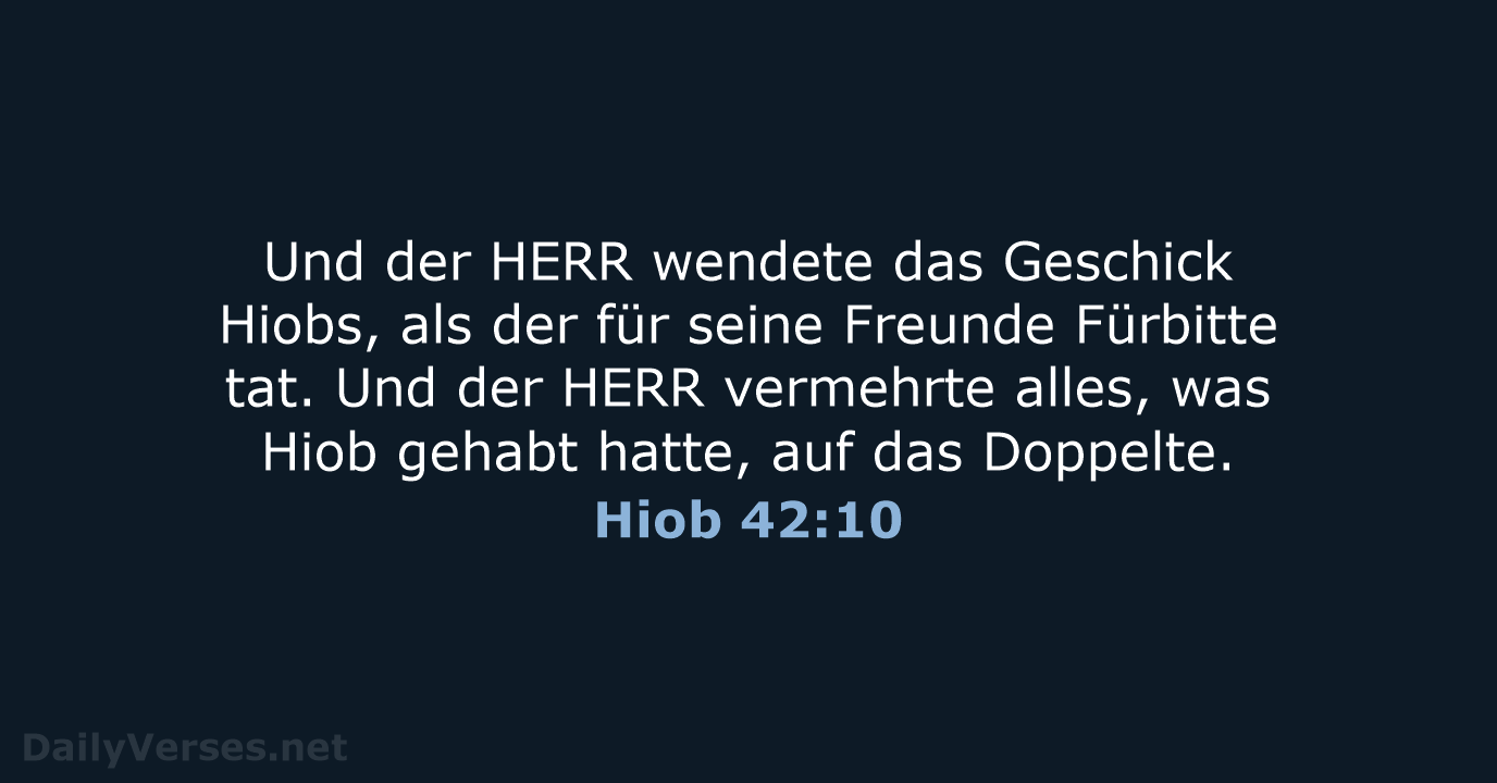 Hiob 42:10 - ELB