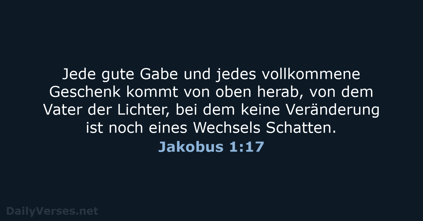 Jakobus 1:17 - ELB