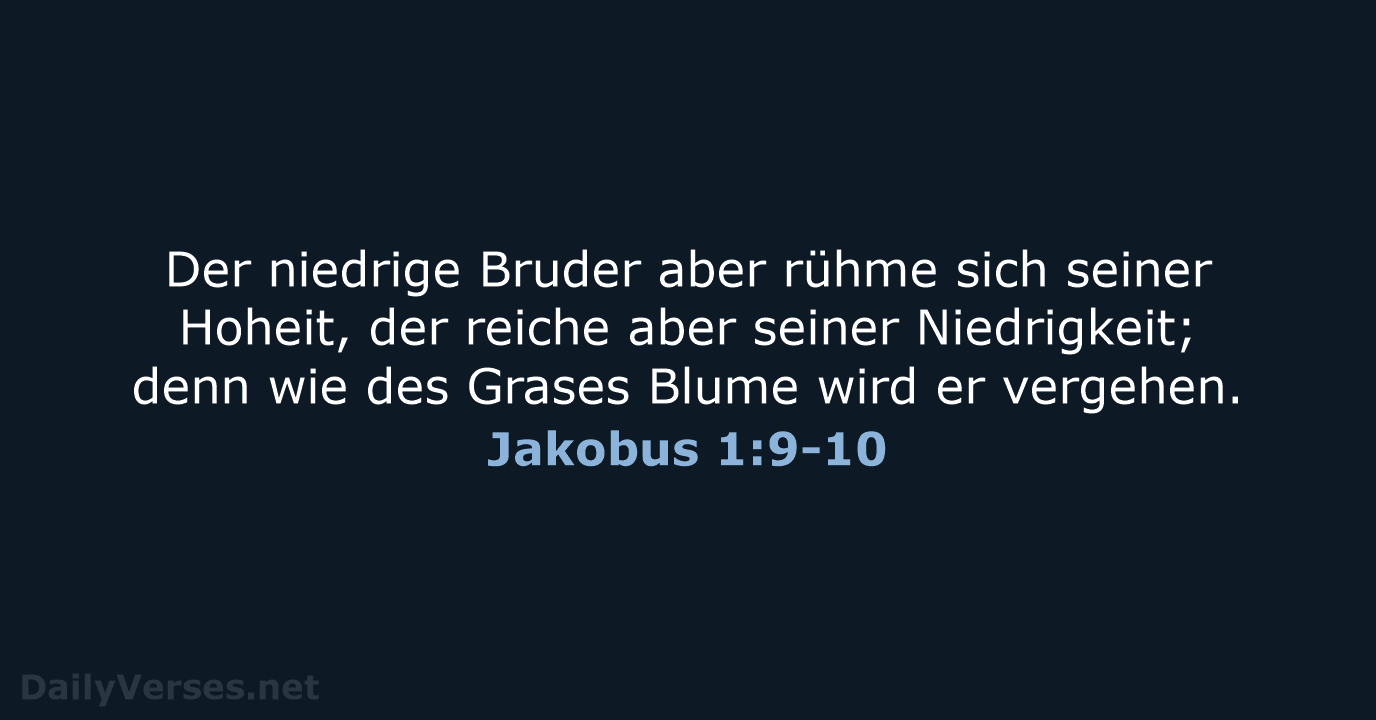 Jakobus 1:9-10 - ELB