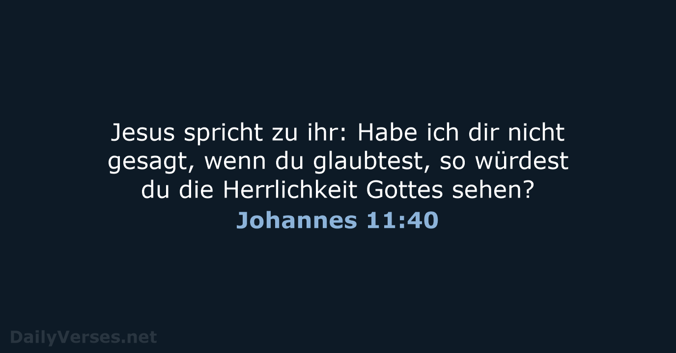 Johannes 11:40 - ELB