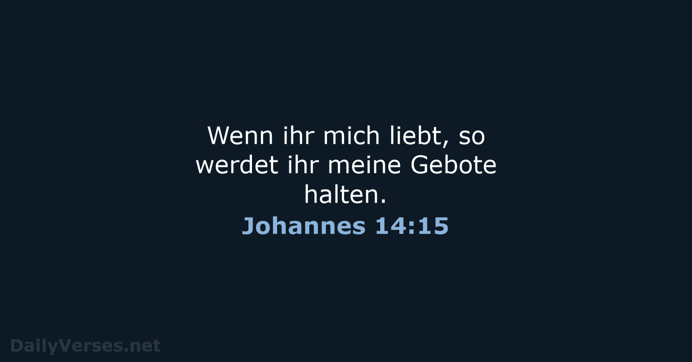 Johannes 14:15 - ELB