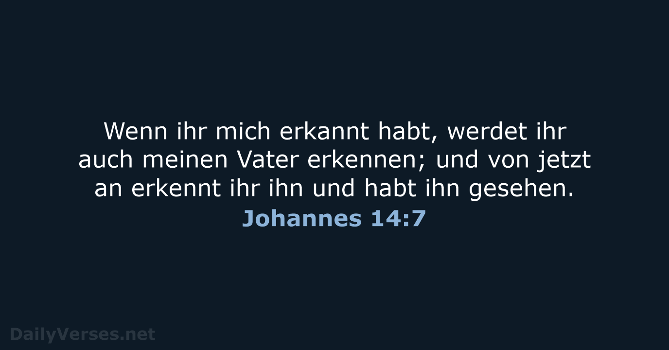 Johannes 14:7 - ELB