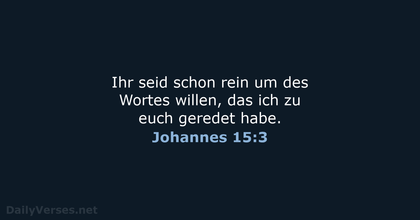 Johannes 15:3 - ELB