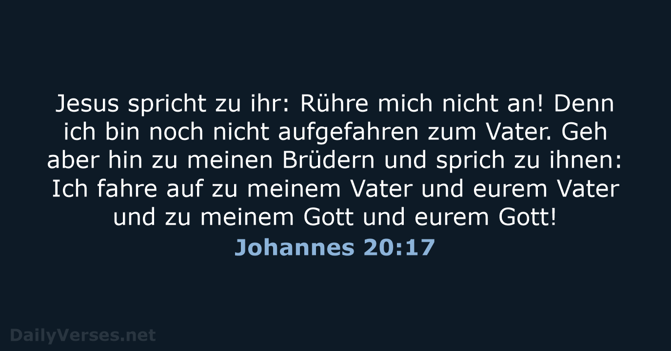Johannes 20:17 - ELB