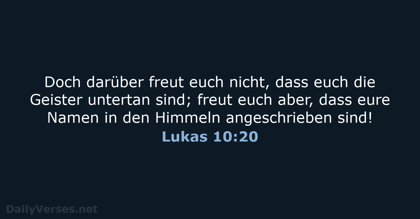 Lukas 10:20 - ELB