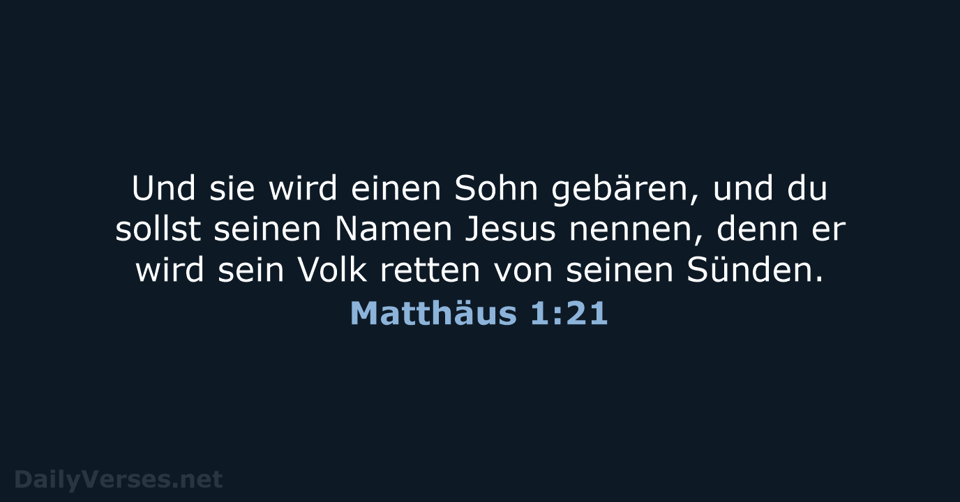 Matthäus 1:21 - ELB