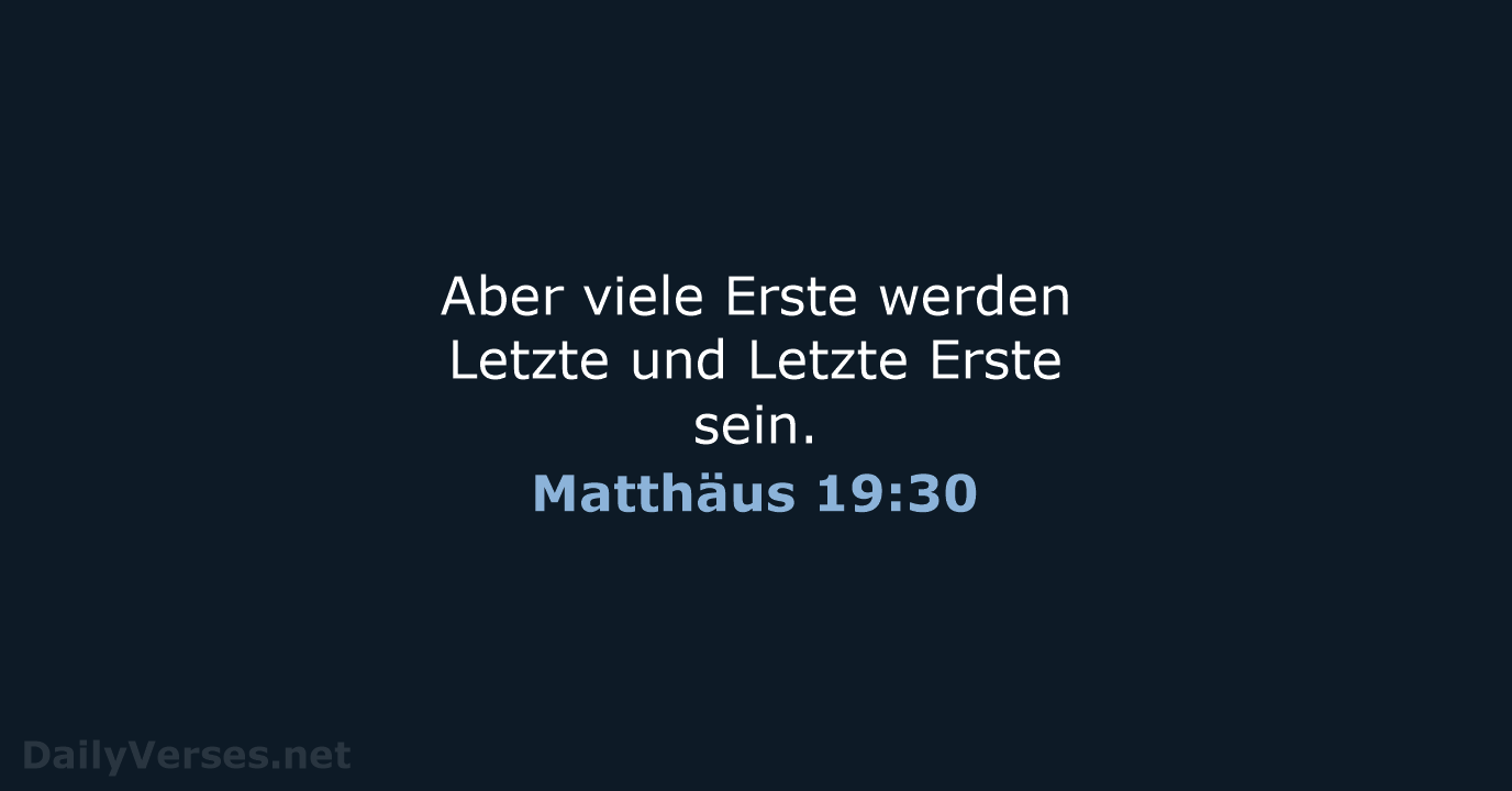 Matthäus 19:30 - ELB