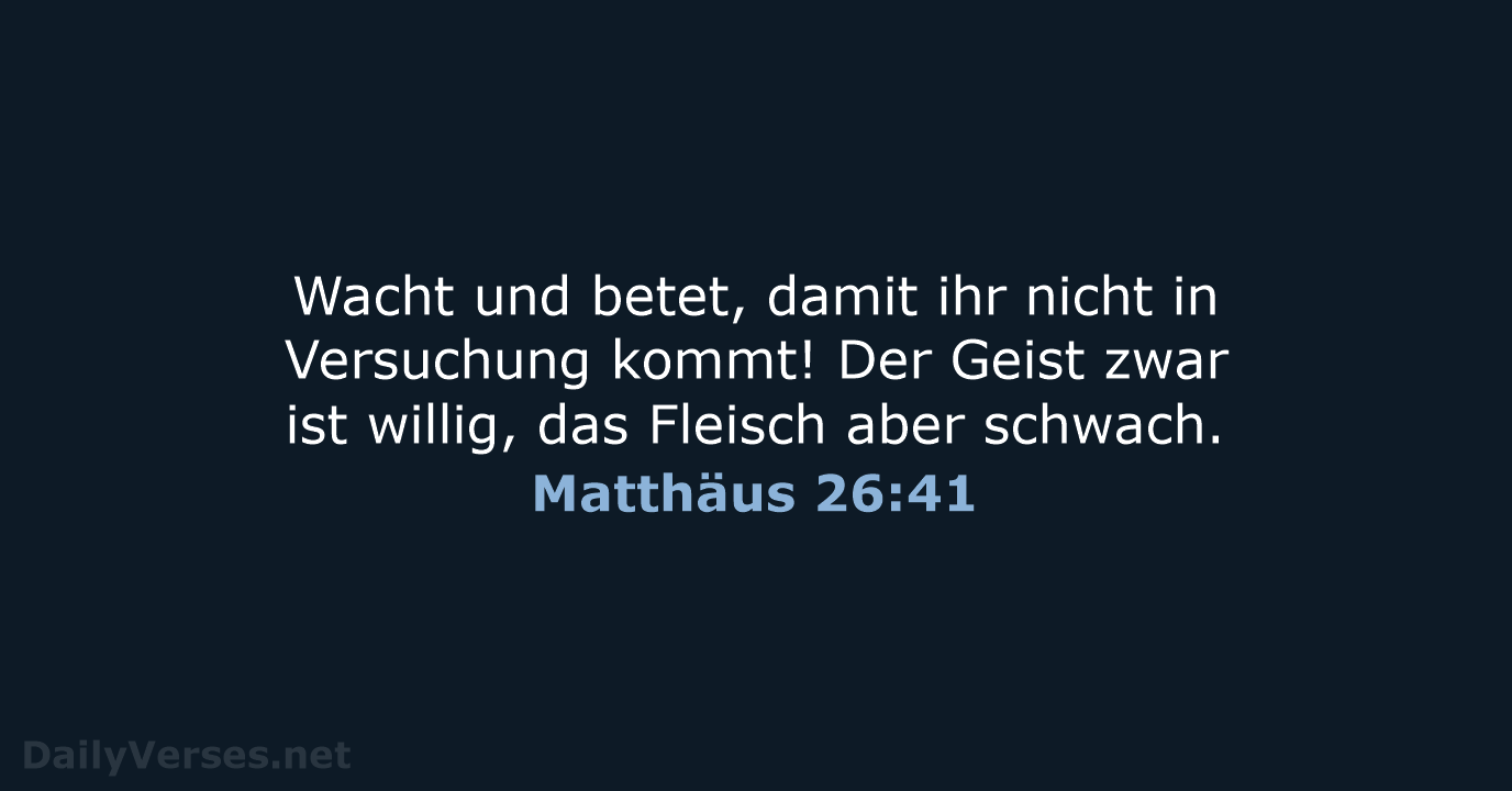 Matthäus 26:41 - ELB