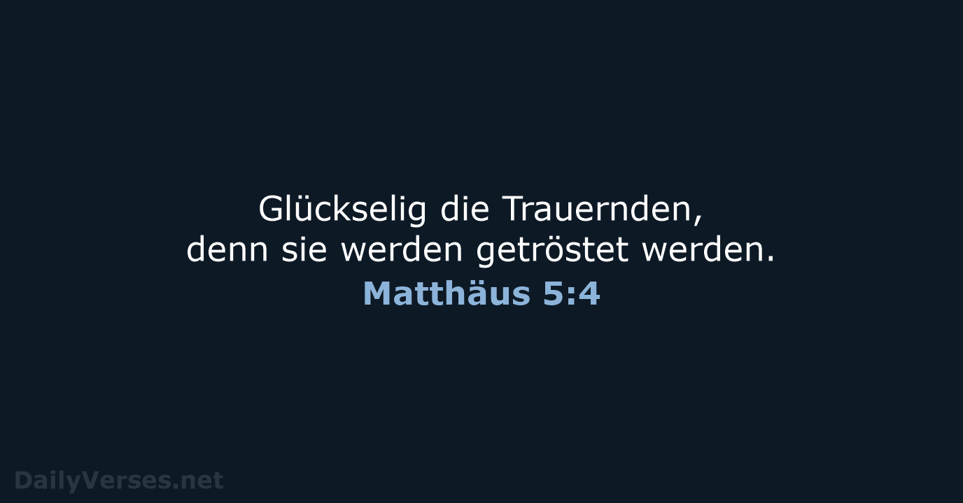 Matthäus 5:4 - ELB