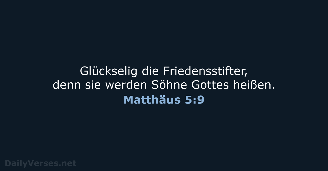 Matthäus 5:9 - ELB