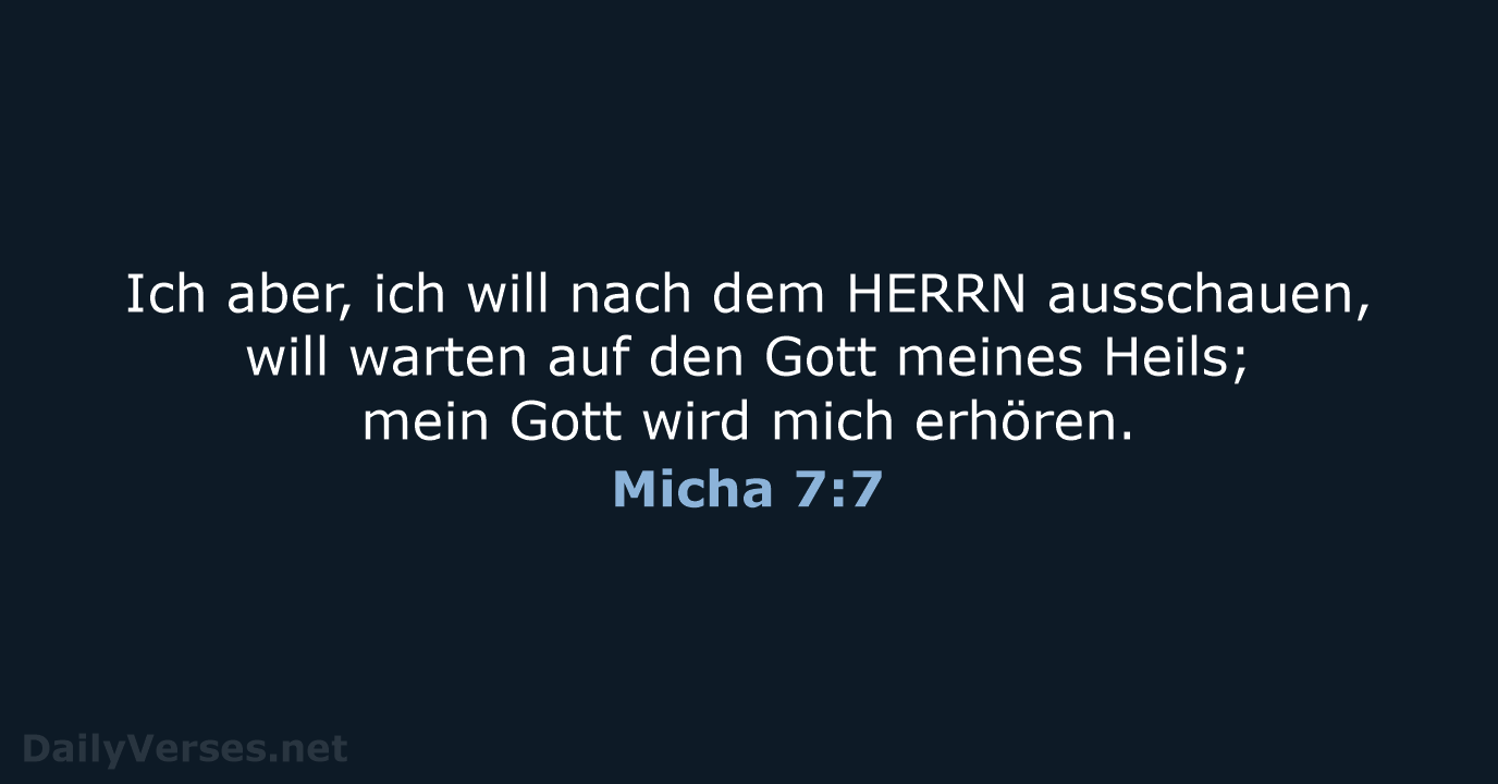 Micha 7:7 - ELB